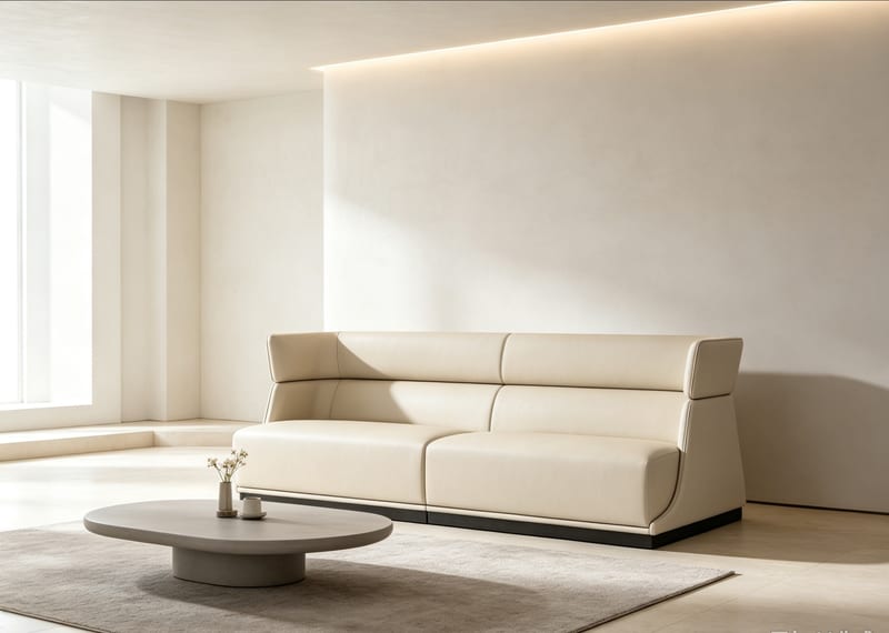 mextra MCH53X-4-3-1 Italian Leather 4-Seat Sectional Sofa