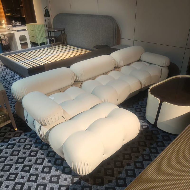 Mario Modular Sofa, Solid Wood Frame, Cream