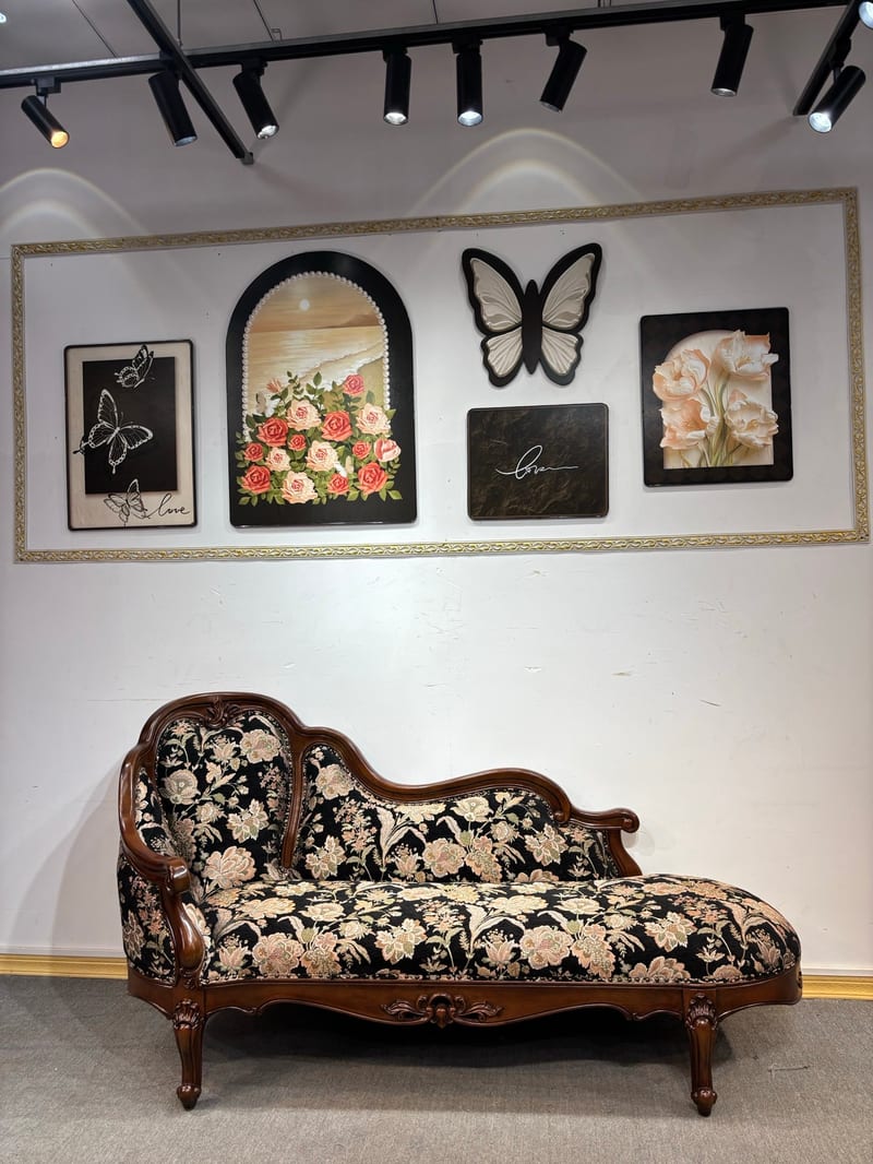 GFY302 French Mahogany Chaise Lounge Chair
