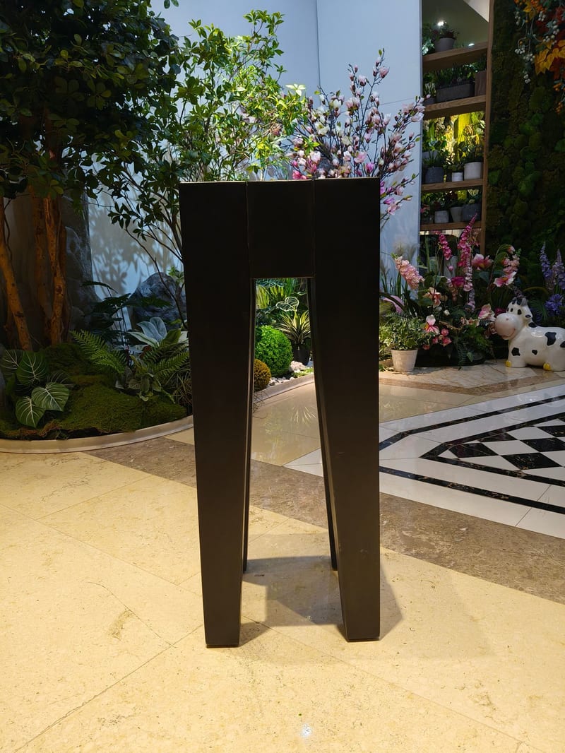 Vintage Wabi-Sabi Solid Mahogany Tall Plant Stand