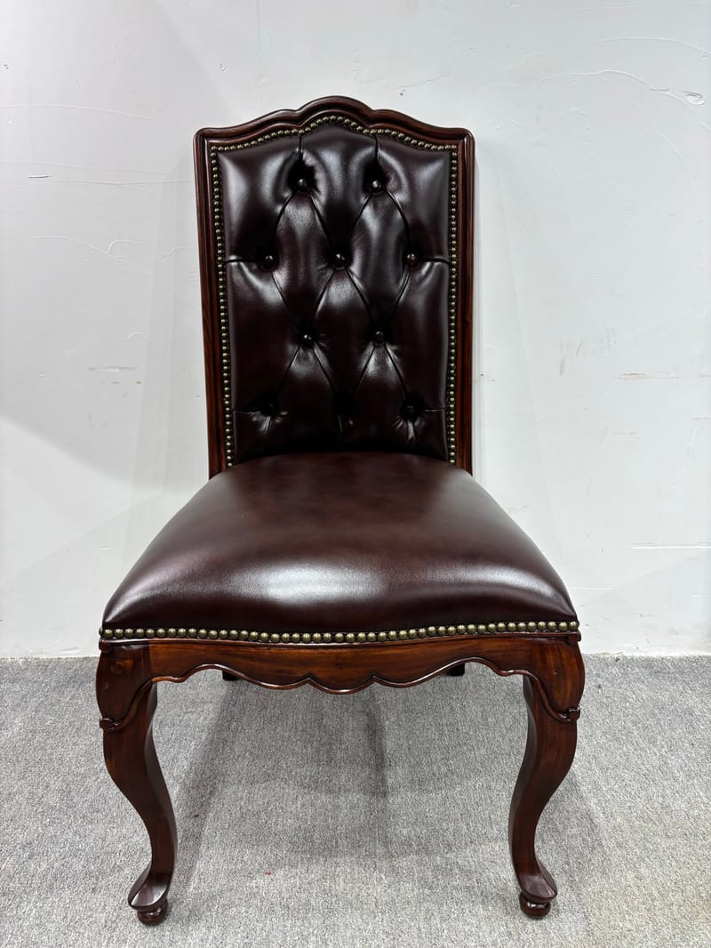 CY877 Mahogany & Leather American Dining Chair