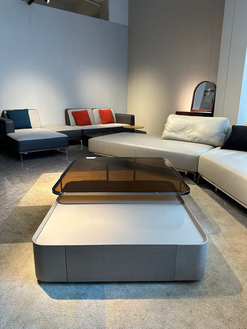 Beson BN06-15B Square Coffee Table Set, Gunmetal Black