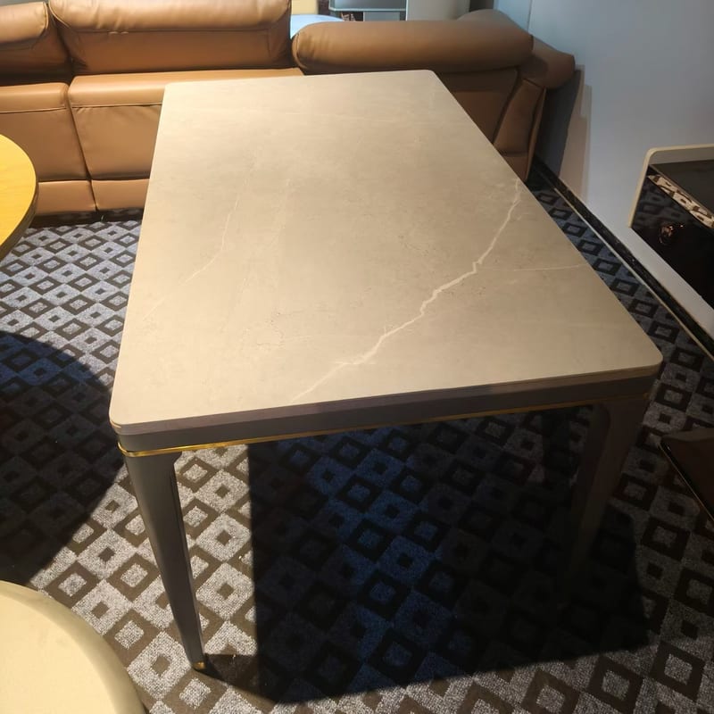 Welington Solid Mahogany & Sintered Stone Dining Table