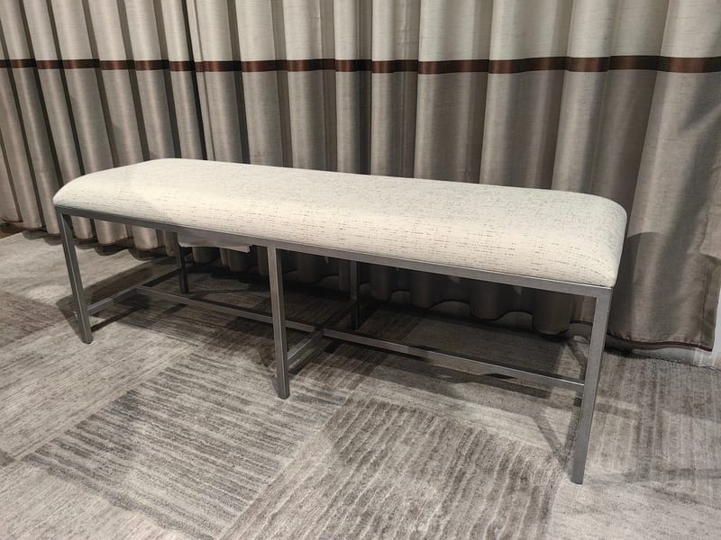 742-823 Upholstered Metal Bench