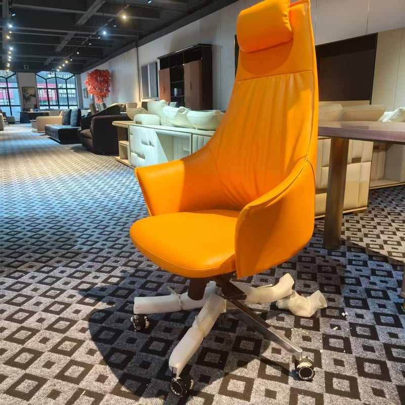 Jielinkana Faux Leather High-Back Swivel Office Chair