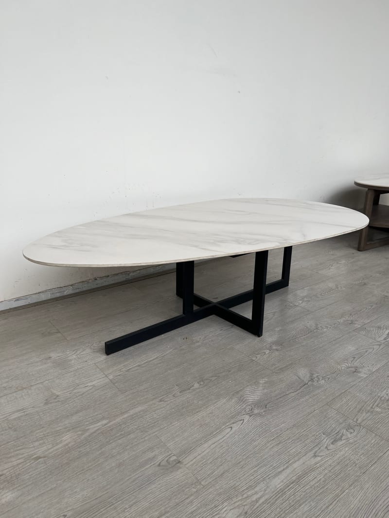Renhao Xindou Milan CJ-66102 Teardrop Marble-Top Coffee Table