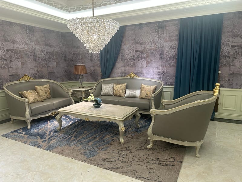 Baojule Q293B French Solid Beech Sofa Set