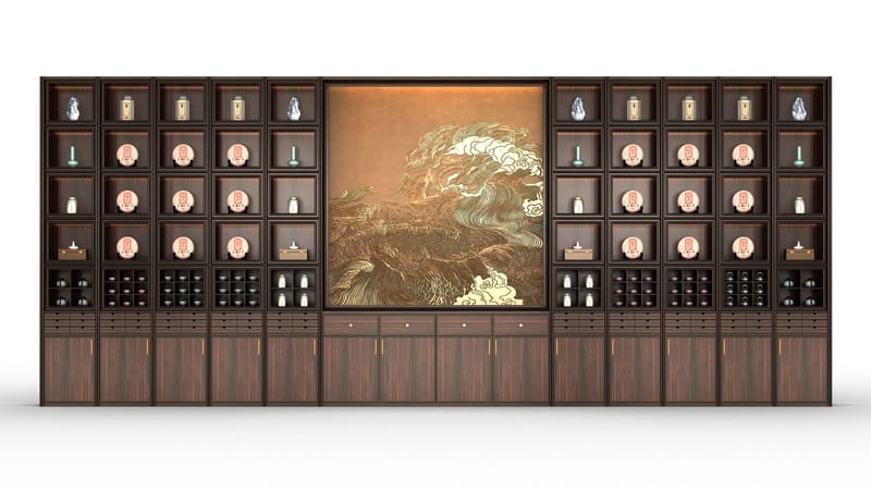 Heyan H-Yan Xing Series Solid Wood Curio Shelf