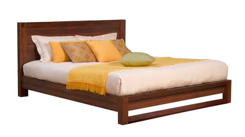 Renhao Fengshang Nordic Walnut Solid Wood Storage Bed
