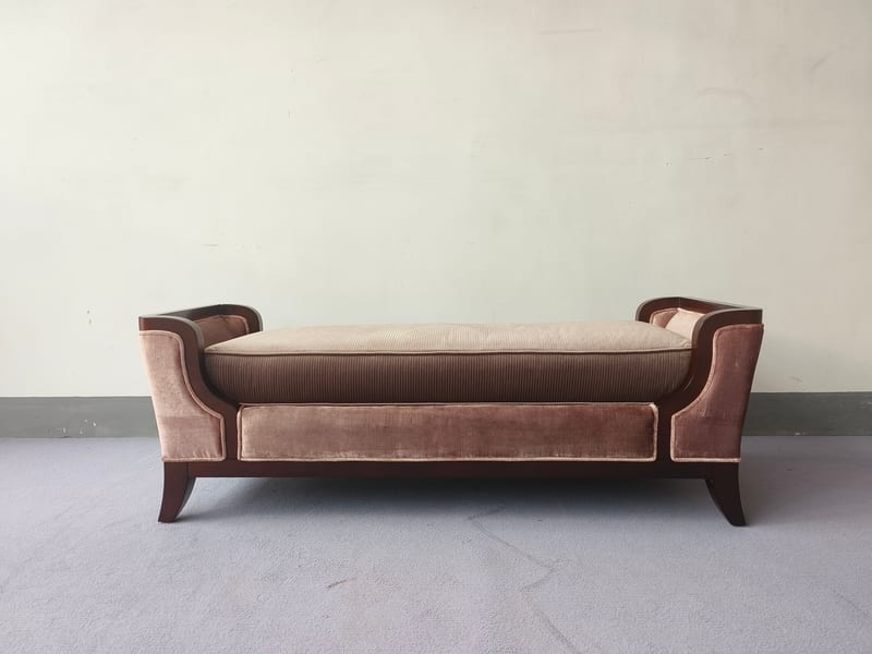 Alexandra 910-050 Solid Wood Velvet Bench