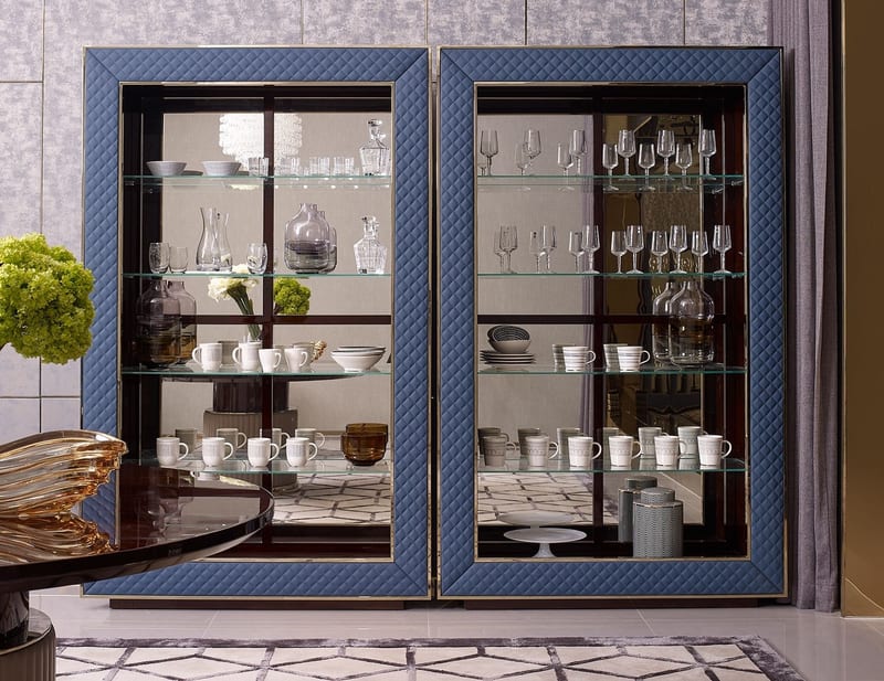 Morgan House 503-476 Champagne Mirror Accent Cabinet
