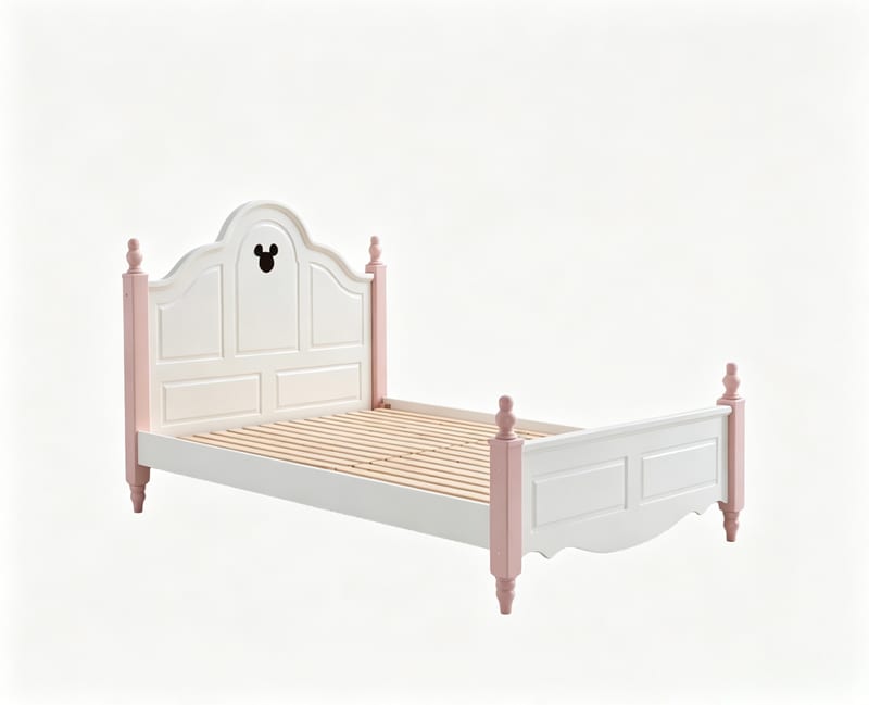DisnepHome Solid Wood Kids Bed, Mediterranean Style