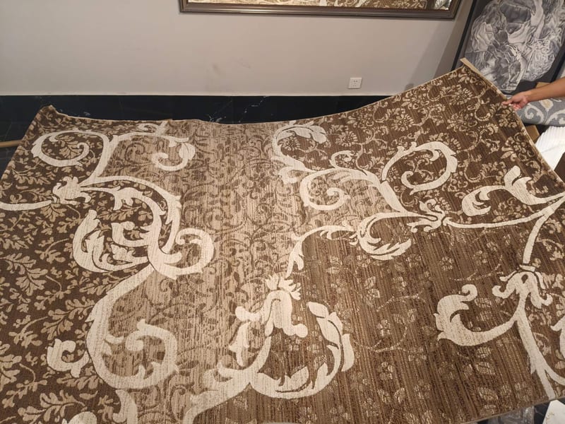 Transitional Brown Polyester Area Rug