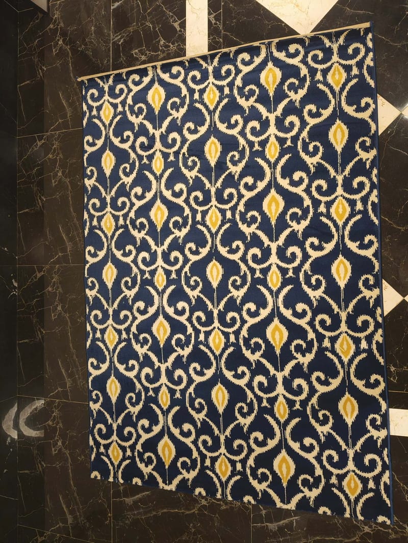 Transitional Blue Polyester Area Rug 1600×2300