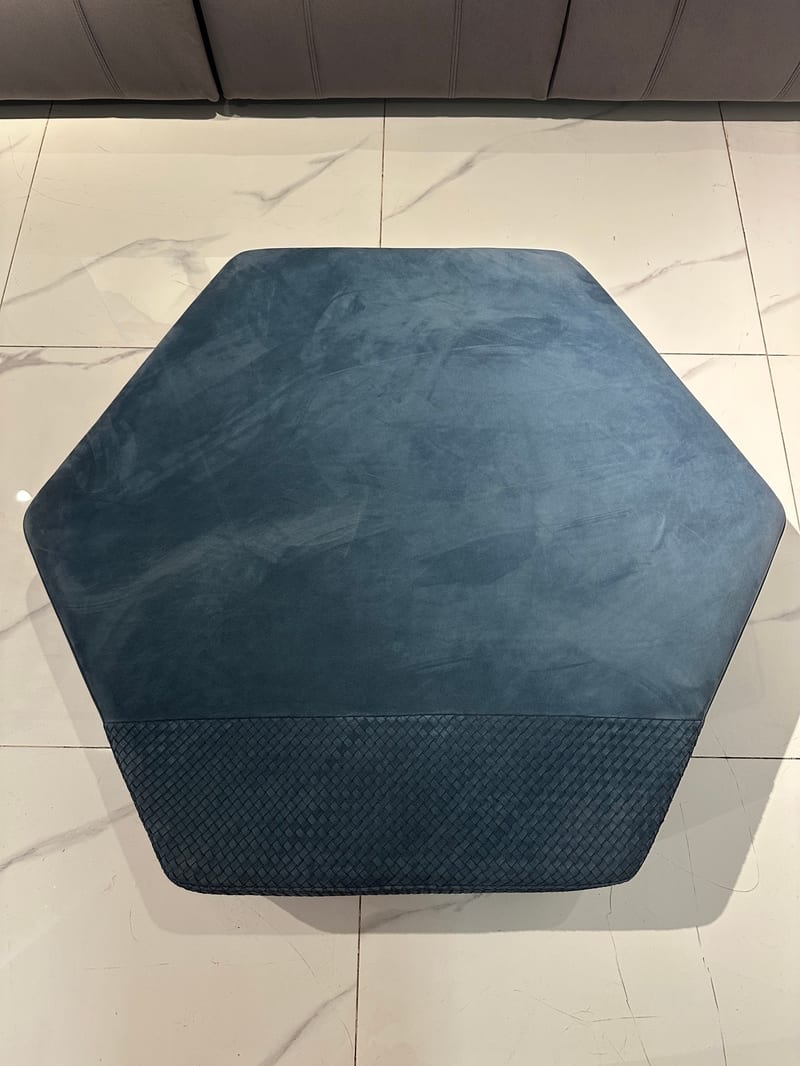 Beson Jizhi Italian Hexagonal Leather Ottoman