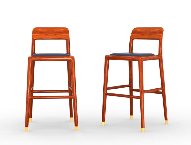 Heyan Wuyan Solid Rosewood Bar Stool H-WYHN01-ZT