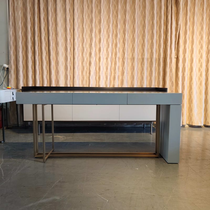 Meridiani Quincy Console Table, Grey-Blue
