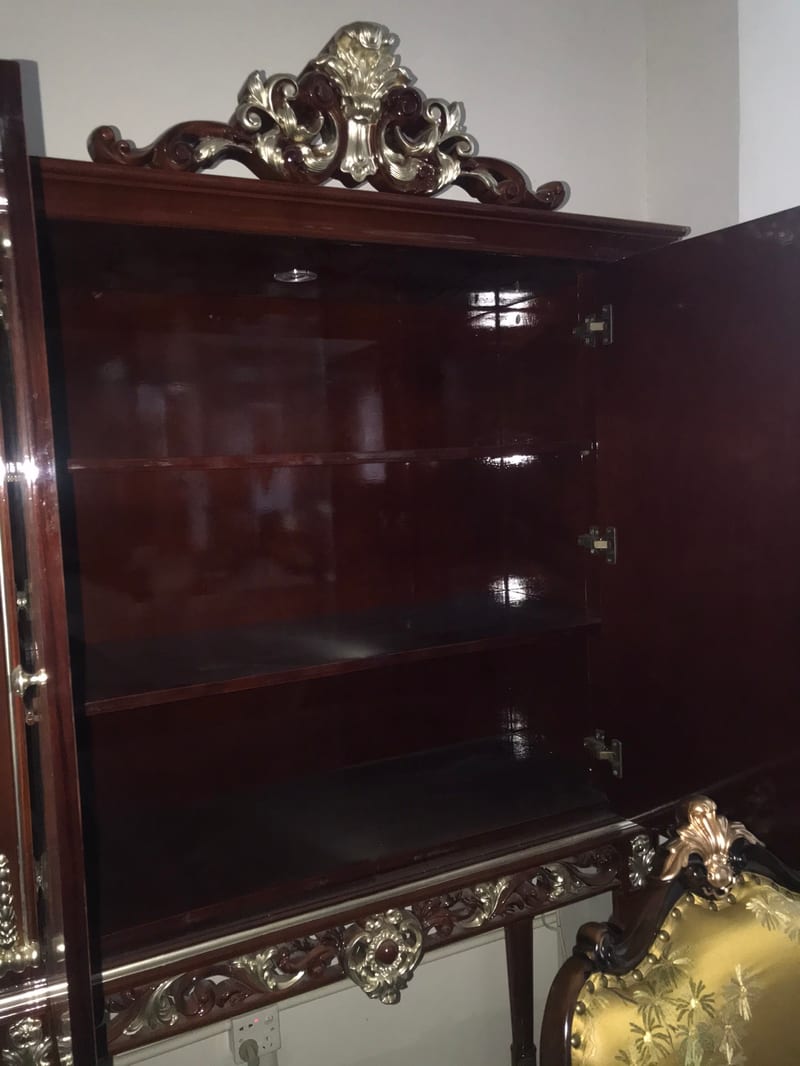 伯爵美墅 酸枝系列櫸木全實木高腳酒櫃