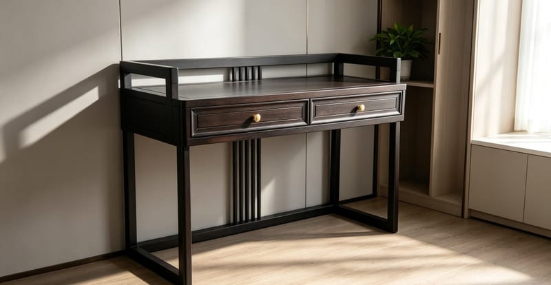 Meirui Meijia Wujinmu Solid Wood Dresser with Mirror