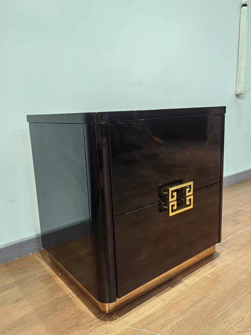Guqi Collection Solid Red Beech Two-Drawer Nightstand 281-2