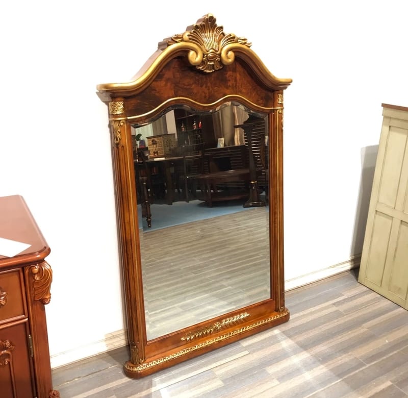 ALEXANDRE American Solid Wood Vanity Mirror, Dark Brown