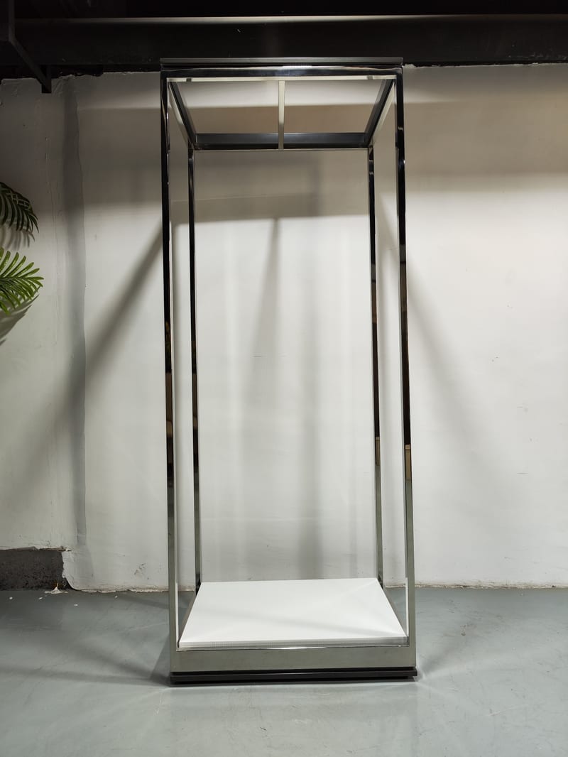 Four Corners Stainless Steel Mirror Coat Rack