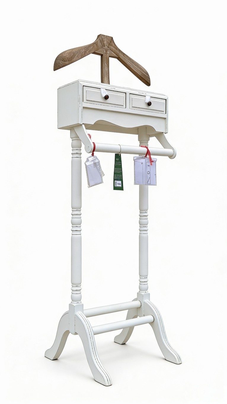 Voila Paris Solid Wood Hand-Carved Valet Stand