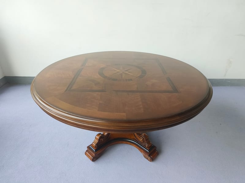 FINE 1740 Series Round Pedestal Dining Table, Cherry Veneer