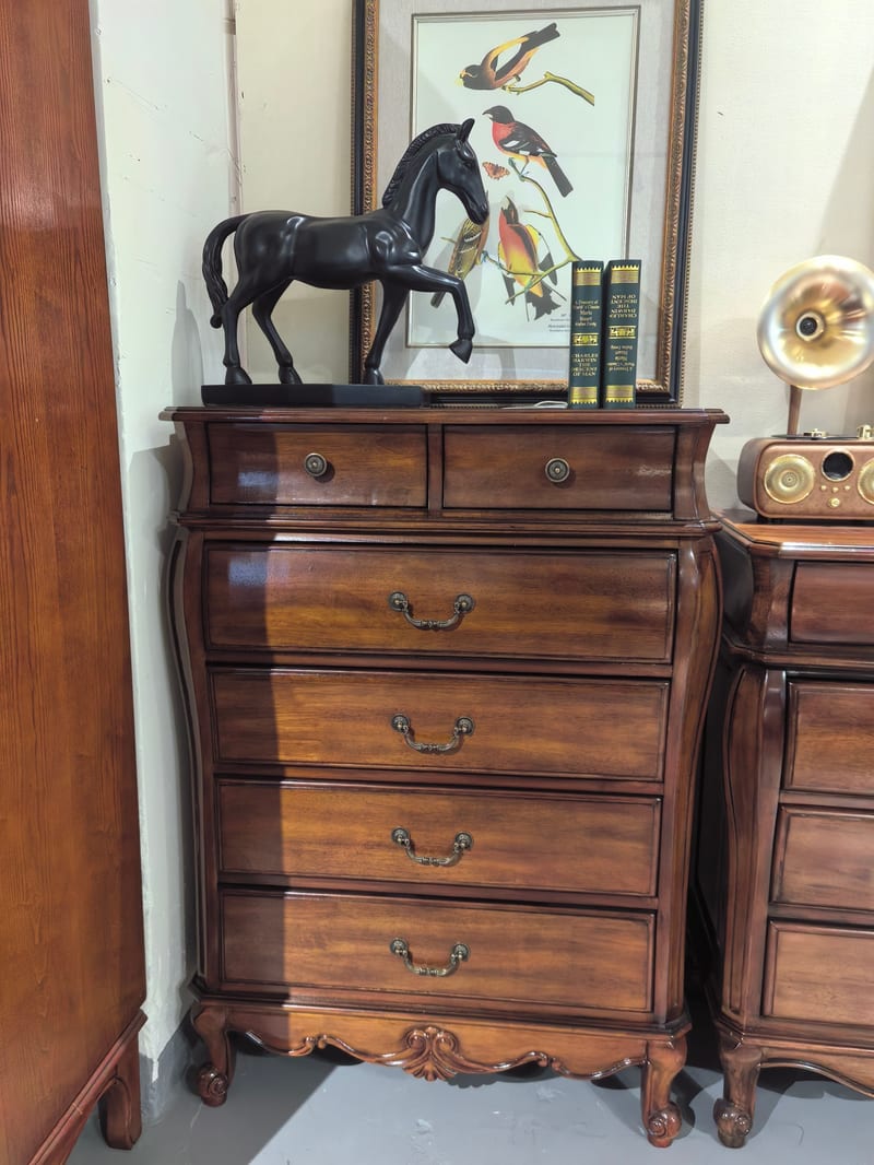 American Classic Rubberwood Six-Drawer Tall Dresser