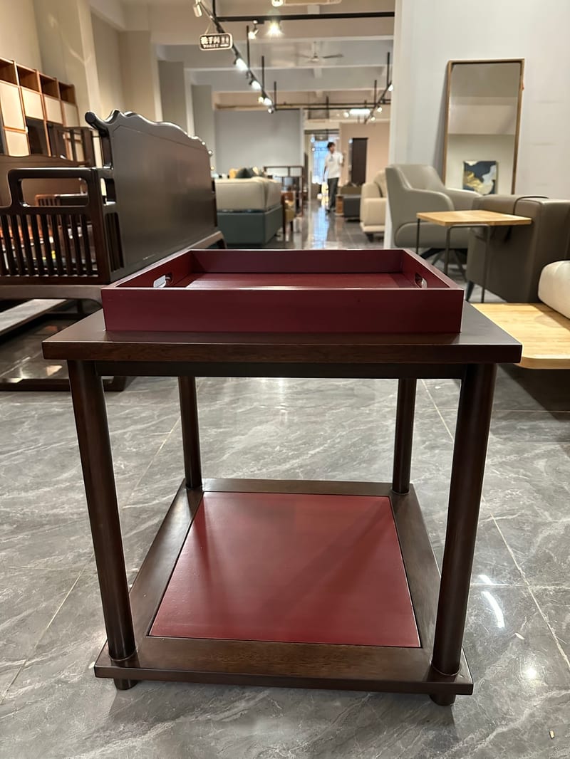 柏森 水墨丹青 S3506E-2 加彭烏金木小方几