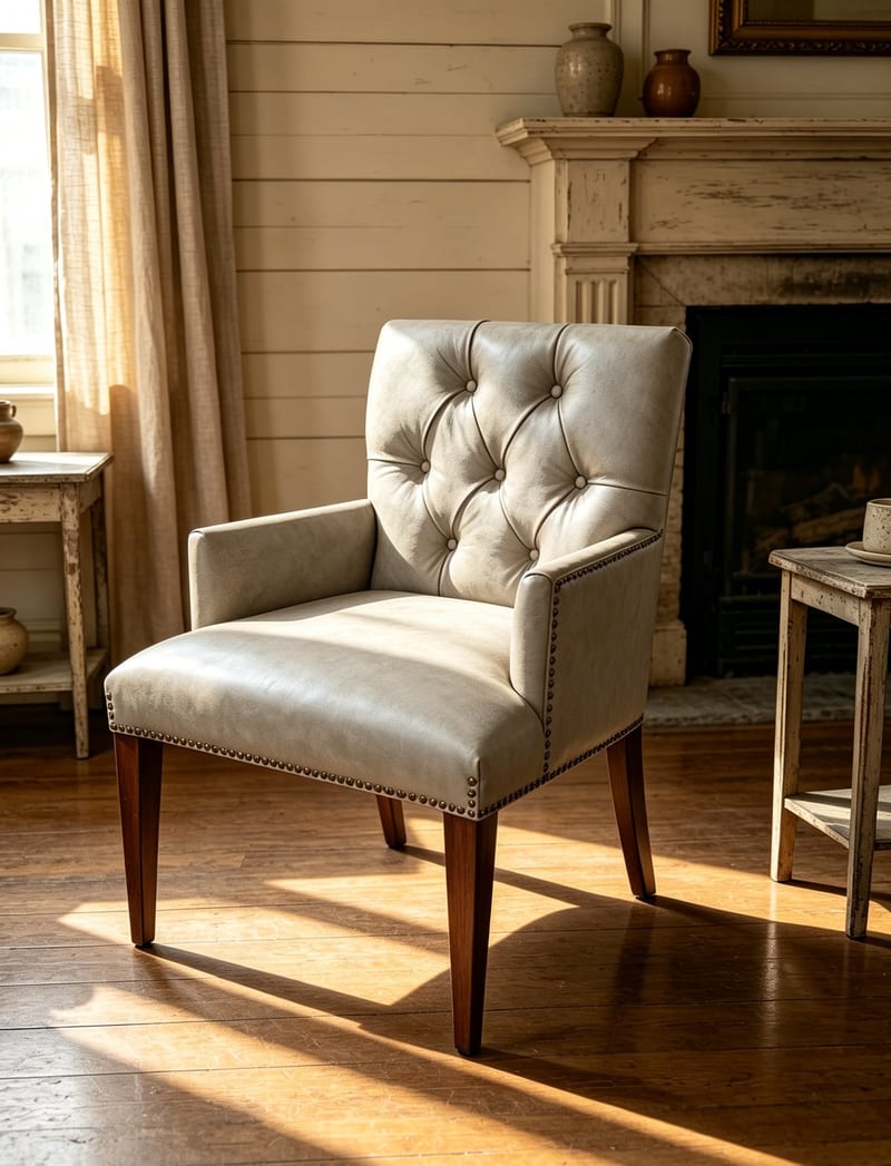 Morgan Shijia Beech & Top-Grain Leather Desk Chair