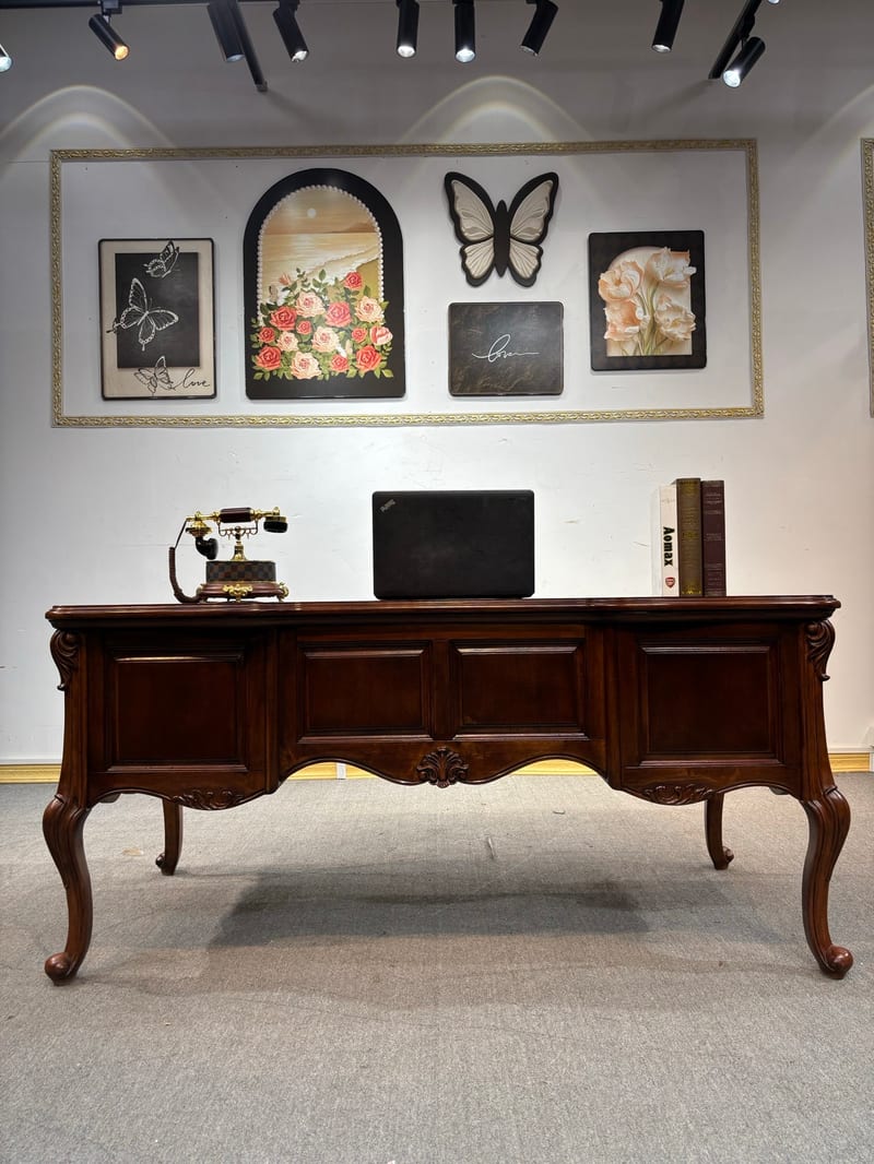 SZ002 Mahogany Solid Wood Writing Desk, American Style