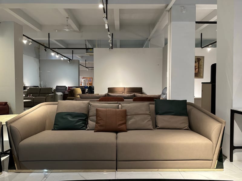 Bosen Jizhi Beini Italian Leather Four-Seat Sofa