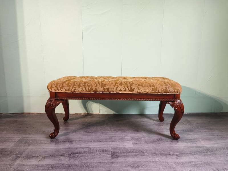 Hestburg Birch Carved Bed-End Bench