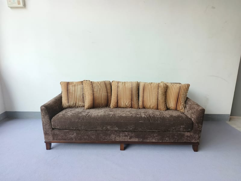 Alexandra Solid Wood Chenille 3-Seat Sofa