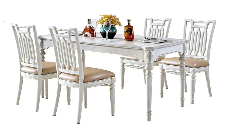 Haosen J-701 Solid Ash Dining Table with 4 Chairs