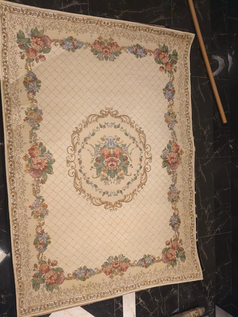 French Multicolor Rectangular Polyester Rug 1600×2300