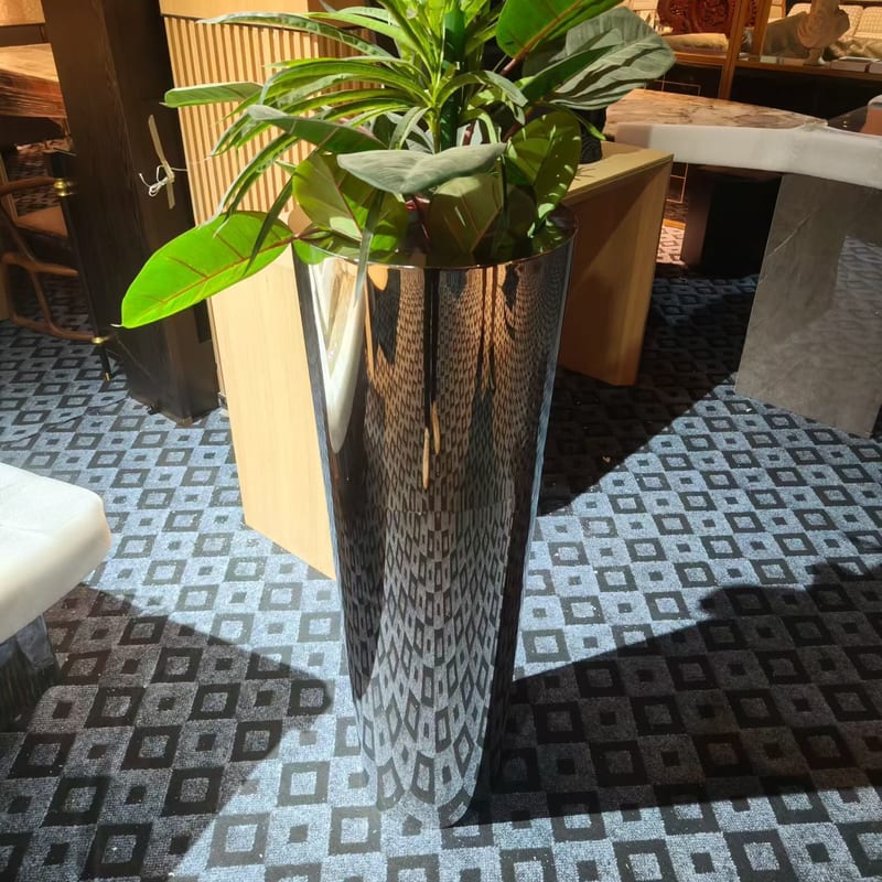Custom 304 Stainless Steel Round Floor Plant Stand
