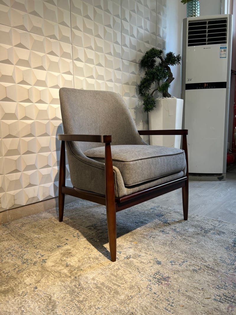 mextra MCH38X Modern Linen Lounge Chair