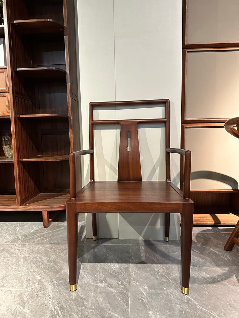 Zhonghao Kaiyuan Solid Walnut New Chinese Tea Chair