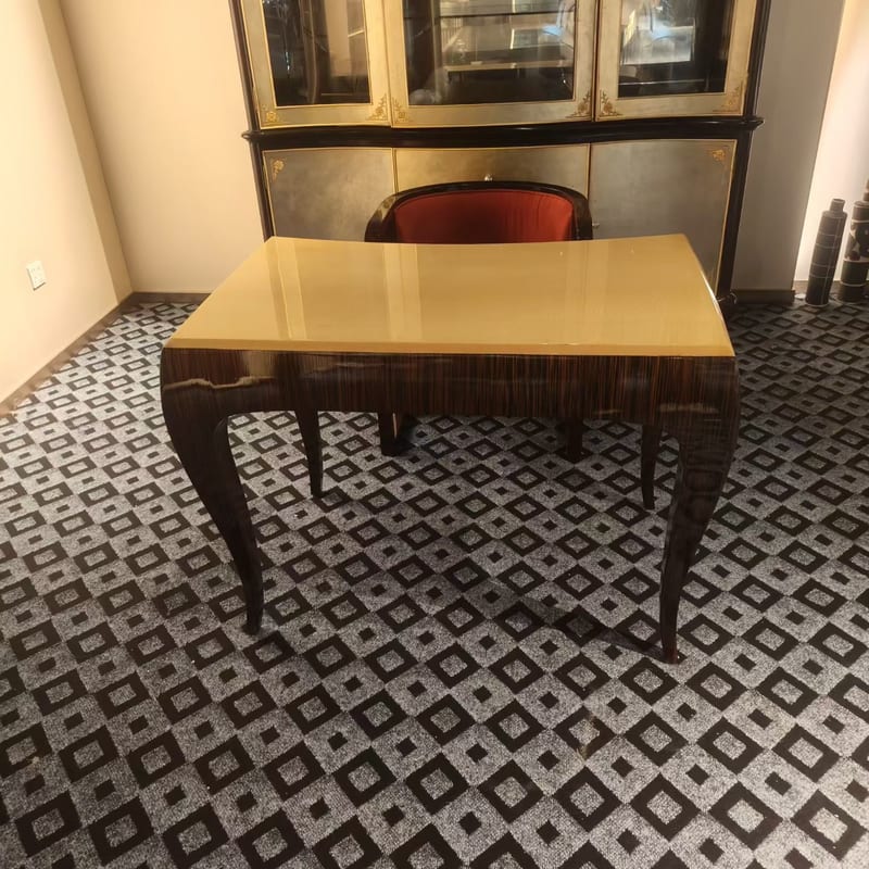 Italian-Style Solid Wood Writing Desk, Three Drawers