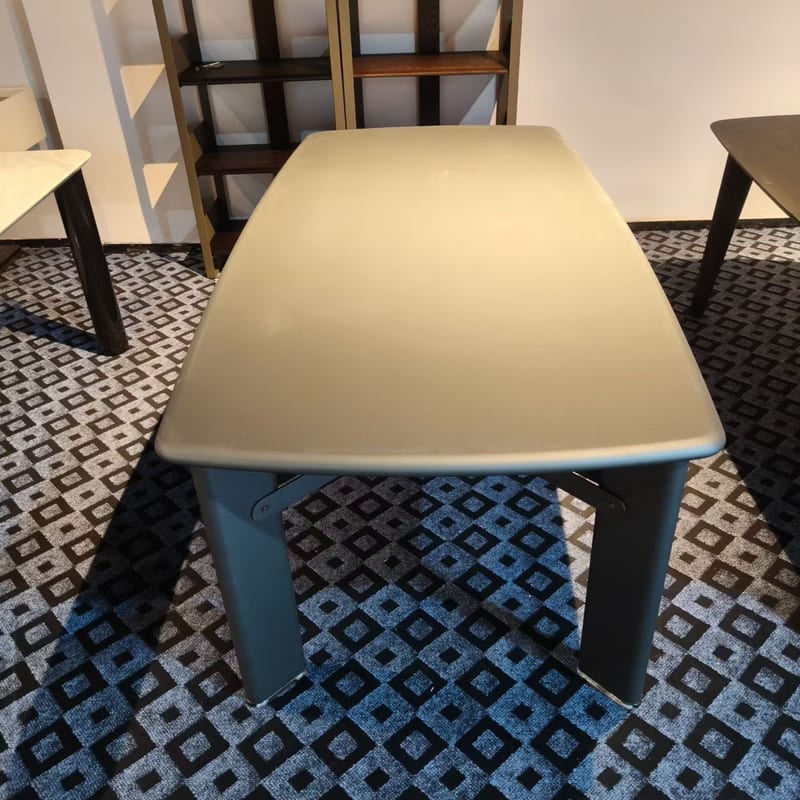Modern Black Board & Solid Wood Long Table