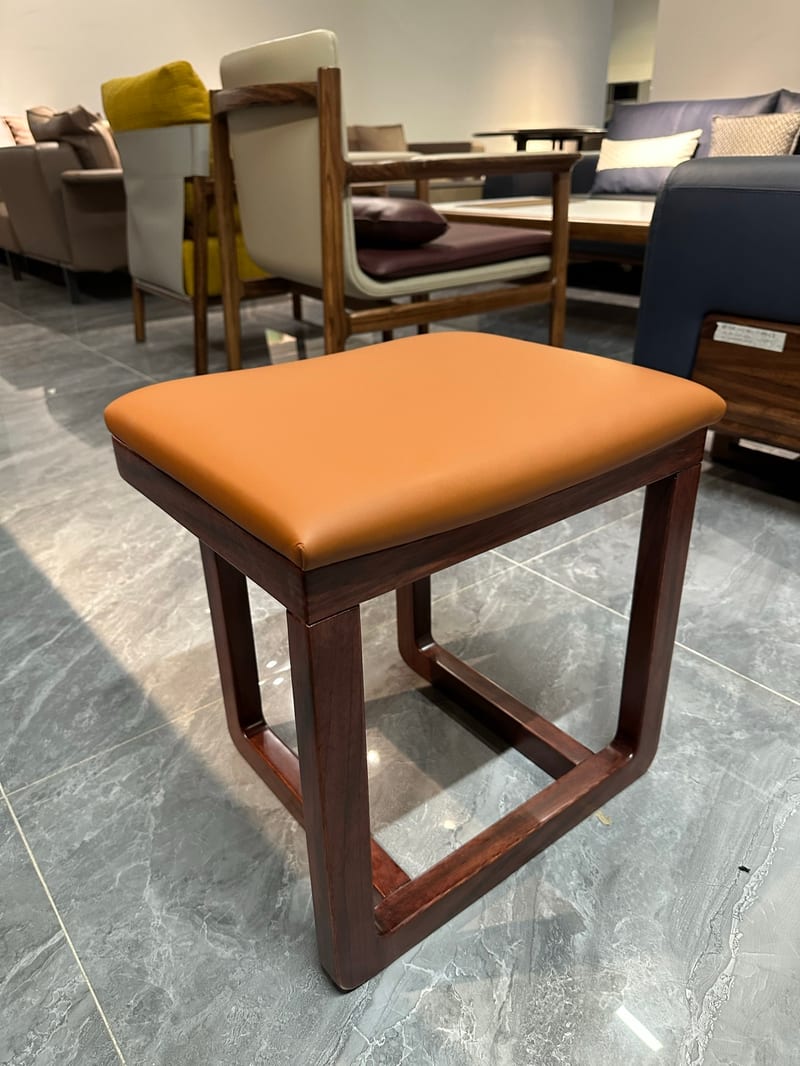 Dongsheng Yueji Solid Wood Vanity Stool, New Chinese Style