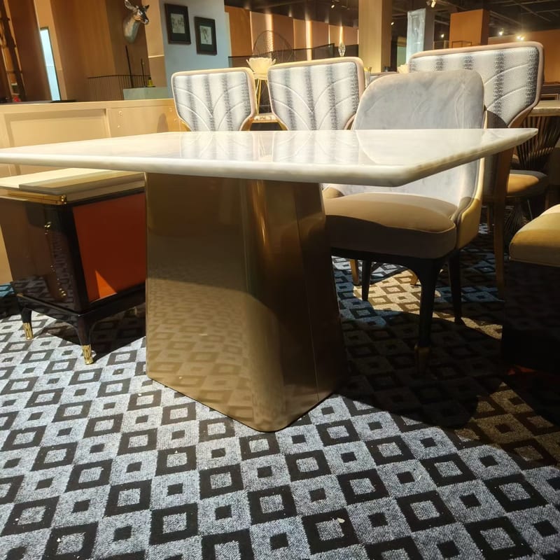 Modern Fendi Blue Natural Stone Dining Table