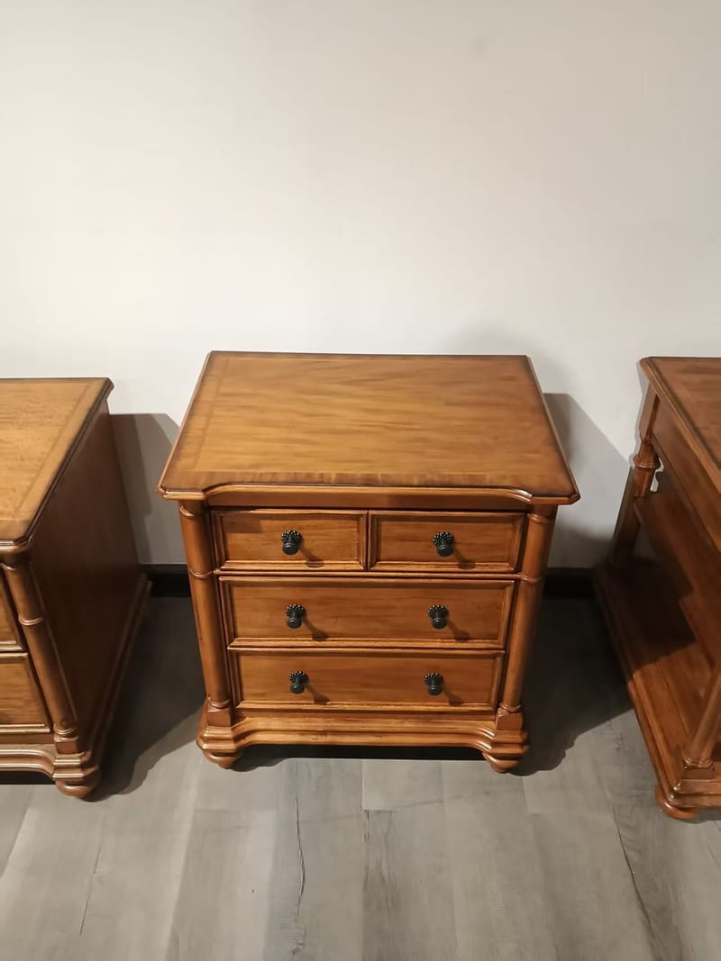 American Style Walnut Solid Wood Nightstand