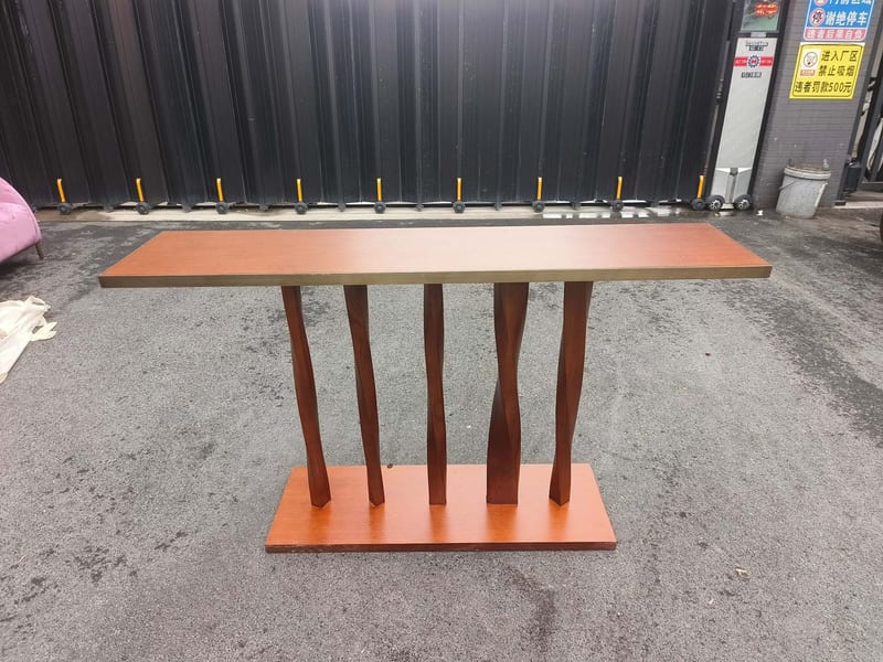 Sapele Veneer Entryway Console Table