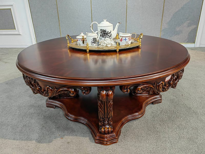 Baifuhao Solid Cherry Wood Round Coffee Table