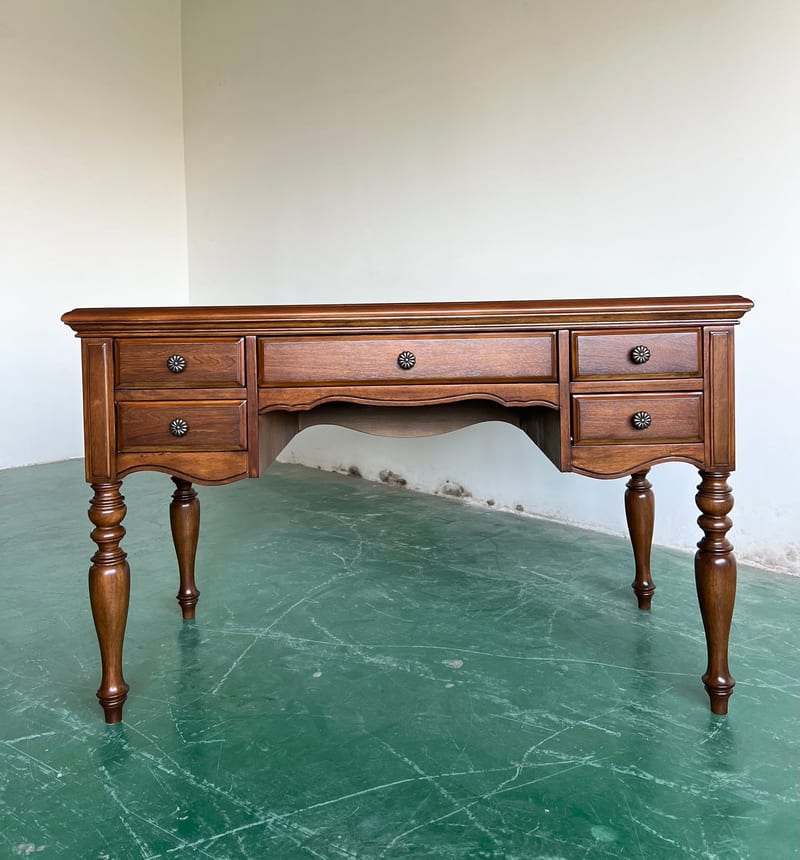 Provence Solid Wood Writing Desk, Sunflower Top