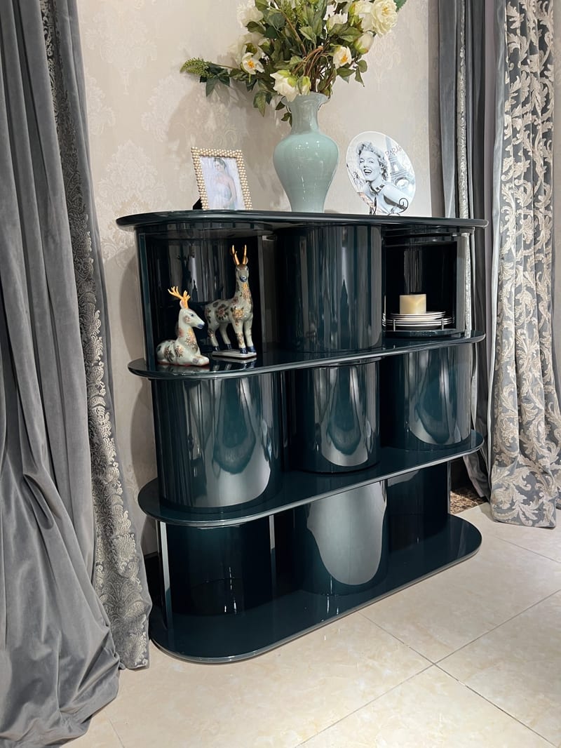 Yinggeli SVP807 Glossy Black Display Cabinet & Bookcase