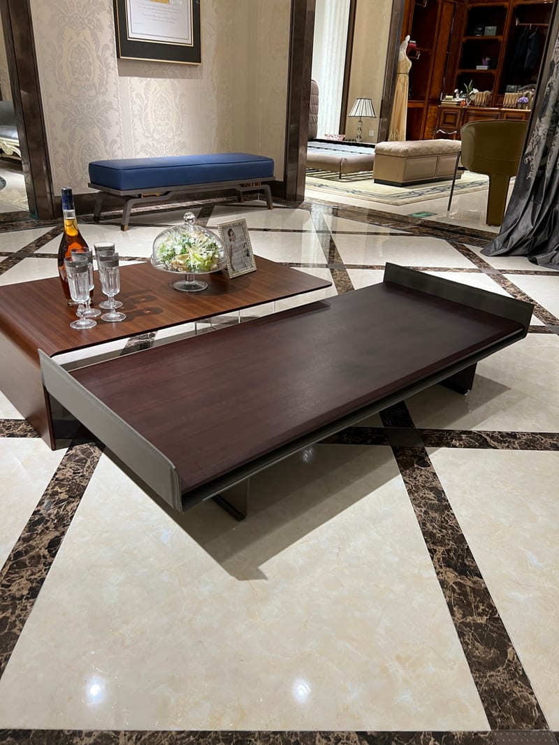 Yingeli SVP801B Contemporary Walnut-Veneer Coffee Table